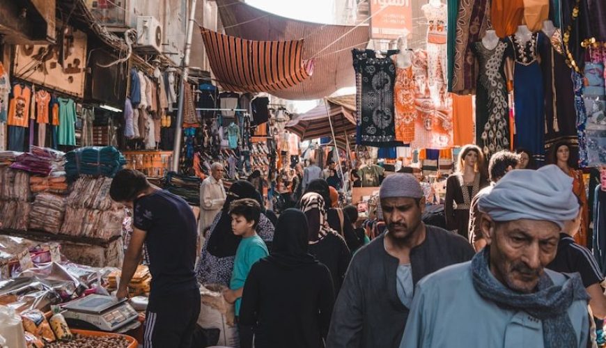 people between vendors